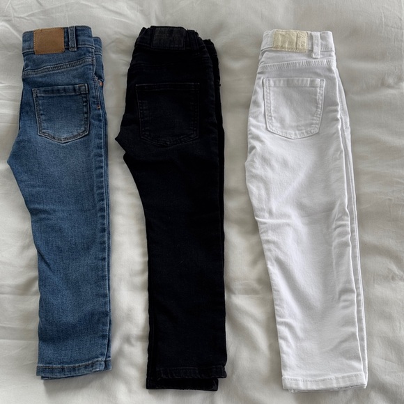 Stylish Kids Denim Jeans - Blue, Black, and White - Picture 2 of 9
